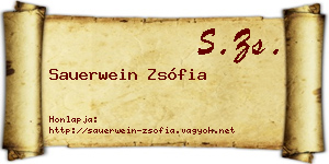 Sauerwein Zsófia névjegykártya