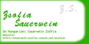 zsofia sauerwein business card
